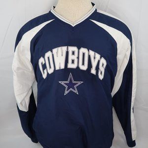 DALLAS COWBOYS XL JACKET PULL OVER BLUE